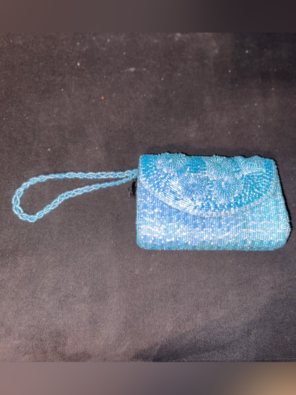 Beaded Turquoise Wristlet Clutch - Women's Accessory